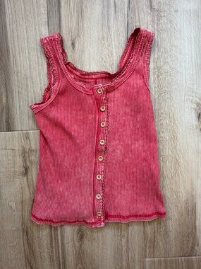 Red Fitted Tank